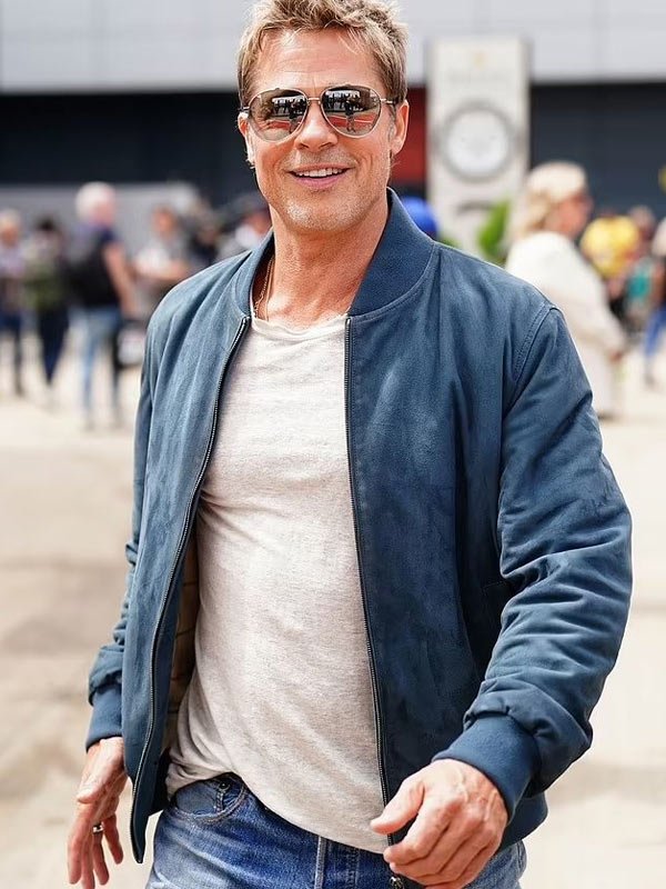 Brad-Pitt-F1-Blue-Suede-Leather-Jacket
