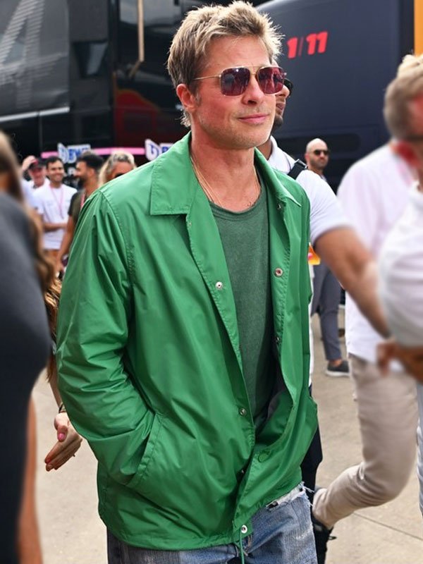 Brad-Pitt-Movie-F1-Grand-Prix-2025-Sonny-Hayes-Green-Jacket