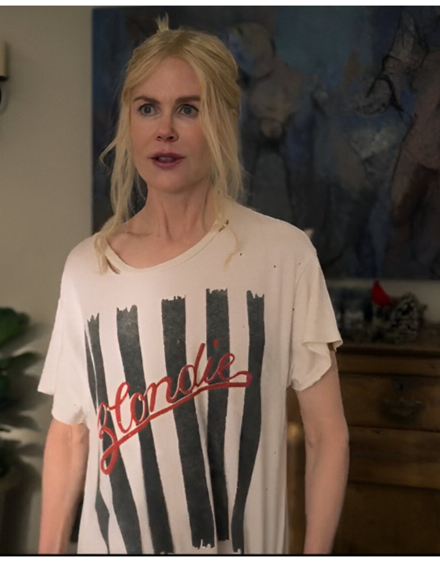 Brooke Harwood Film A Family Affair 2024 Nicole Kidman White Blondie T-shirt