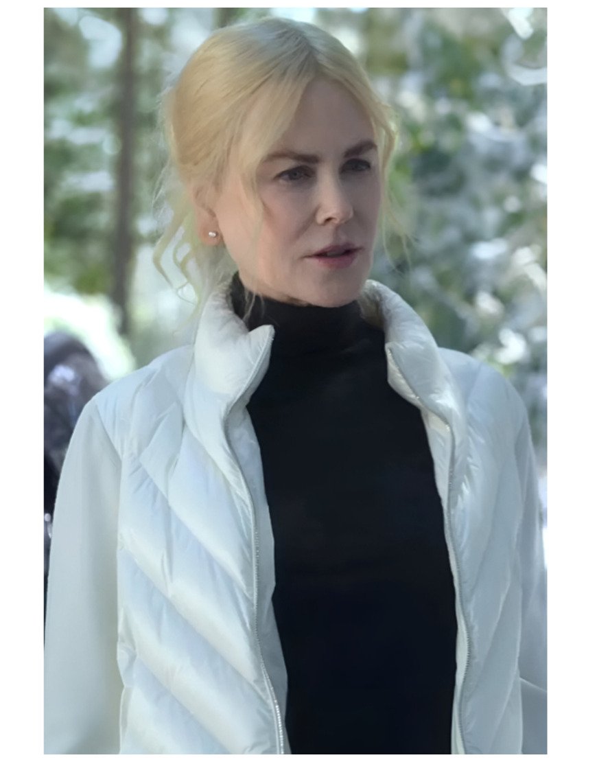 Brooke Harwood Film A Family Affair 2024 Nicole Kidman White Puffer Jacket