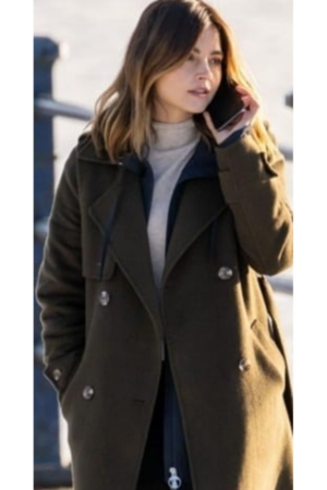 Ember Manning Tv Series The Jetty 2024 Jenna Coleman Green Trench Coat