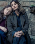 Ember Tv Series The Jetty 2024 Jenna Coleman Grey Trench Coat.