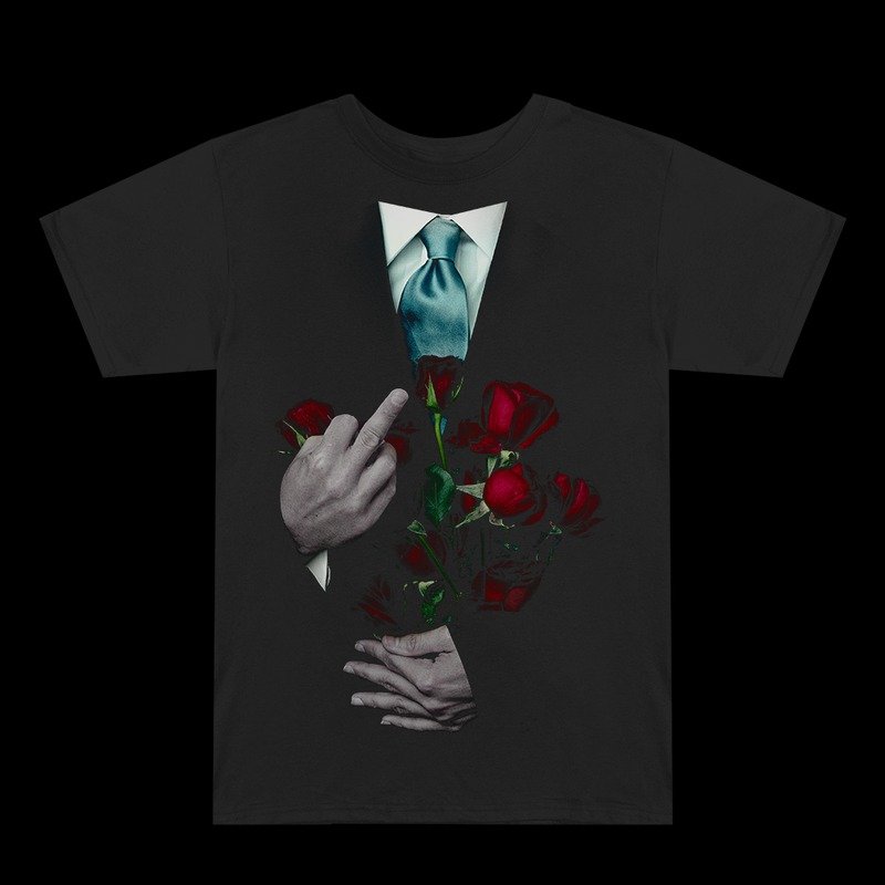 Eminem The Death of Slim Shady Middle Finger Roses T-Shirt