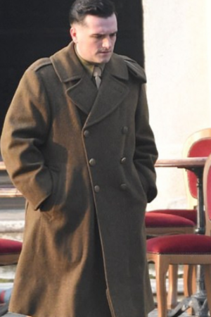 Jackson Across The River And Into The Trees Josh Hutcherson Brown Wool Coat