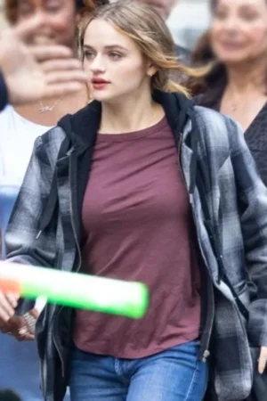 Joey King A Family Affair 2024 Movie Zara Ford Plaid Blazer Coat