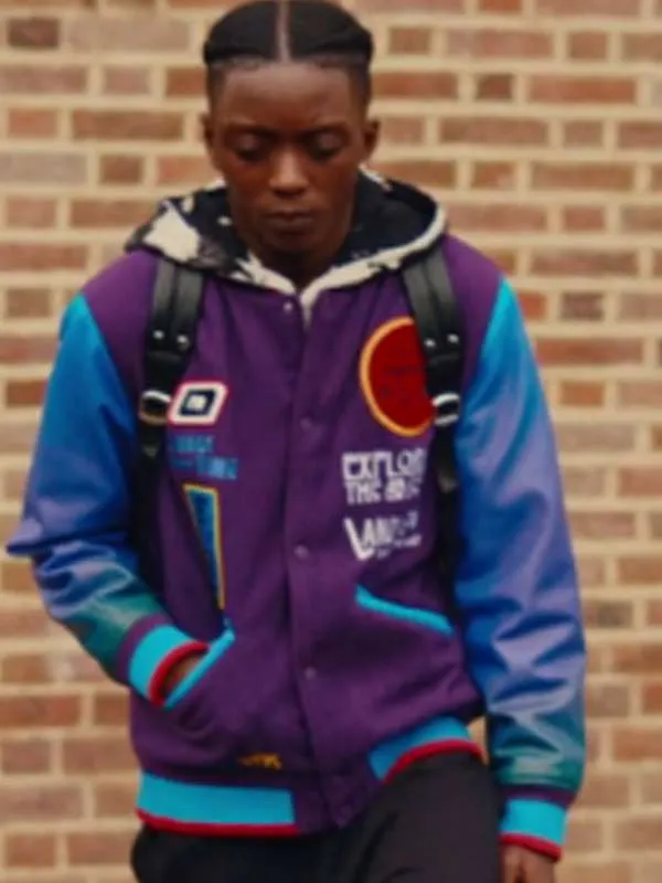Joshua Cameron Supacell Tyrone Blue And Purple Varsity Jacket