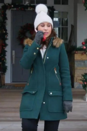 Lacey Chabert Haul Out The Holly Lit Up Green Jacket