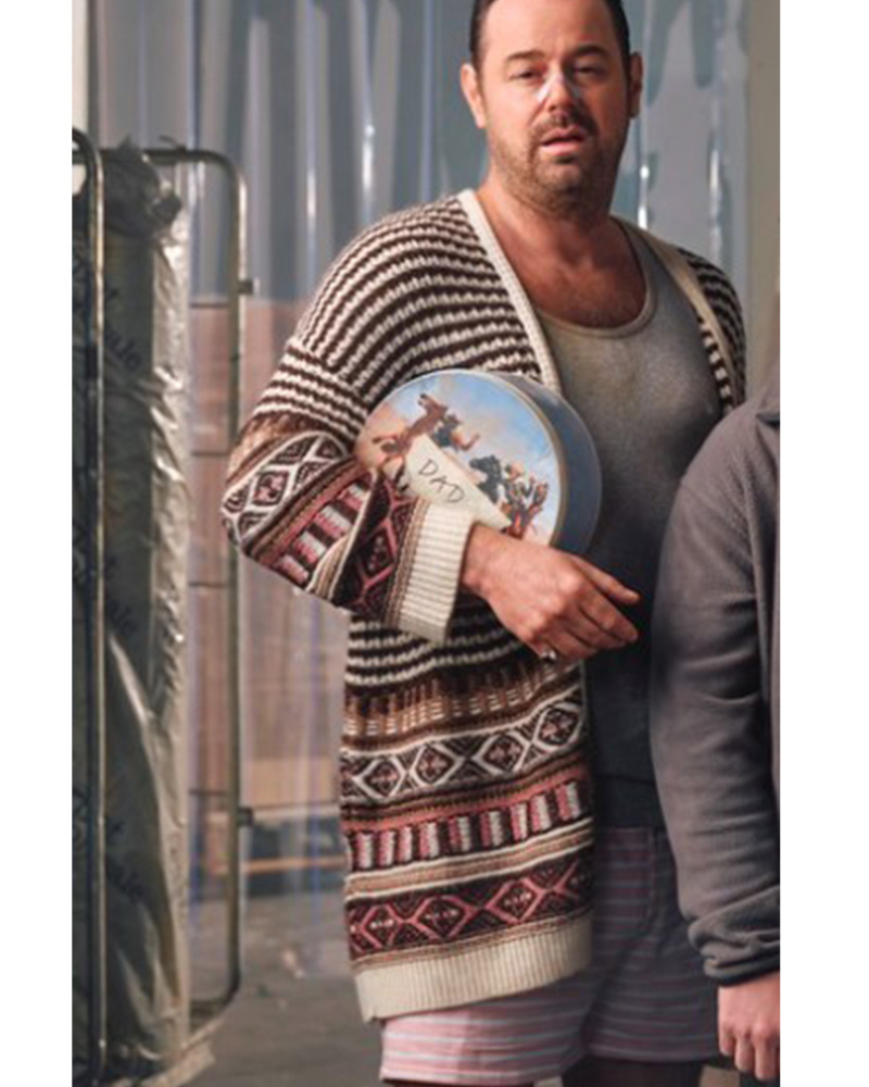 Lee Tv Series Mr. Bigstuff 2024 Danny Dyer Neutral Pattern Cardigan Lee Tv Series Mr. Bigstuff 2024 Danny Dyer Neutral Pattern Cardigan