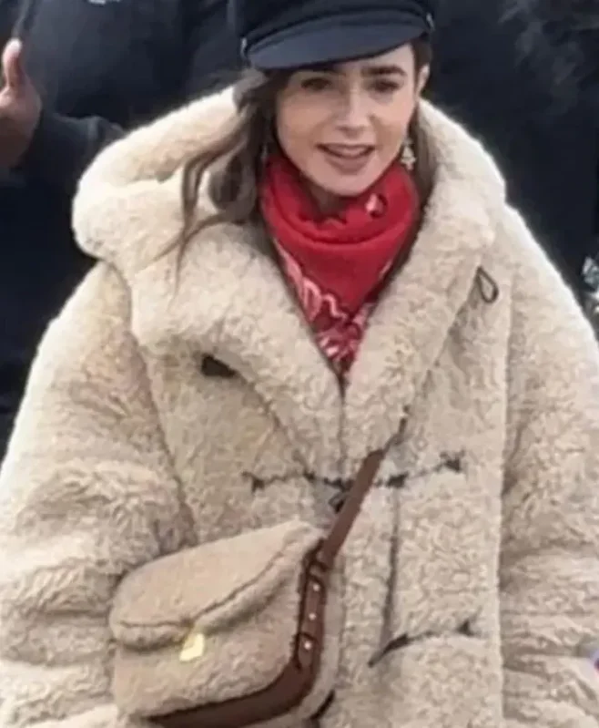 Lily-Collins-Emily-In-Paris-S04-Shearling-Jacket-658×799
