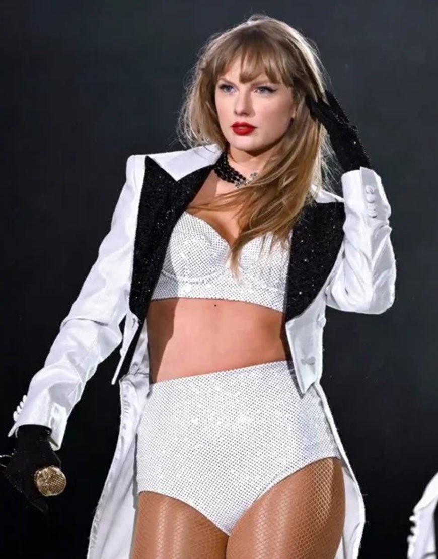 London Eras Tour 2024 Taylor Swift White Tailcoat