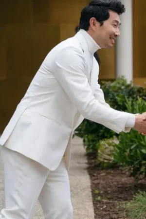 Louis Lewis Jackpot 2024 Movie Simu Liu White Suit