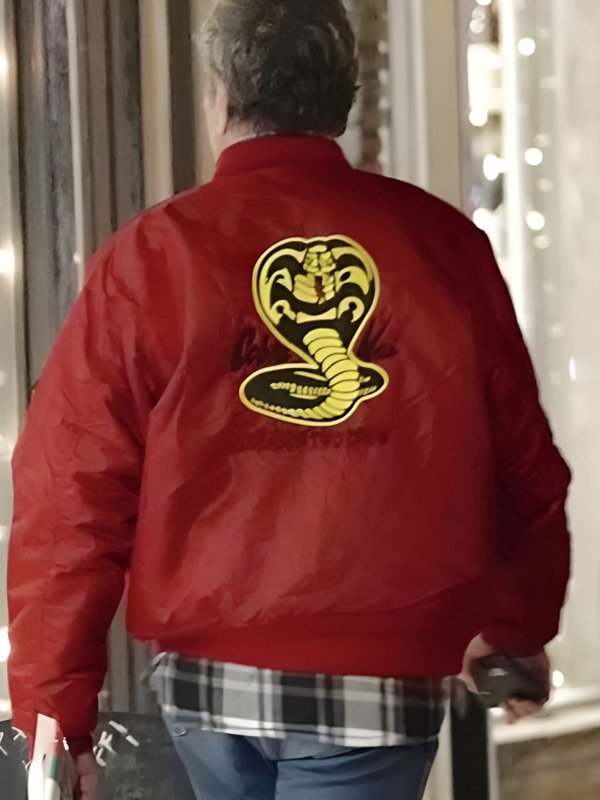 Martin Kove Cobra Kai Tv Series John Kreese Red Bomber Jacket.