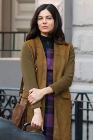 Monica Barbaro A Complete Unknown Brown Coat