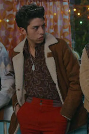 Sergio Palau Eva Lasting Tv Series Matias Shearling Brown Leather Coat
