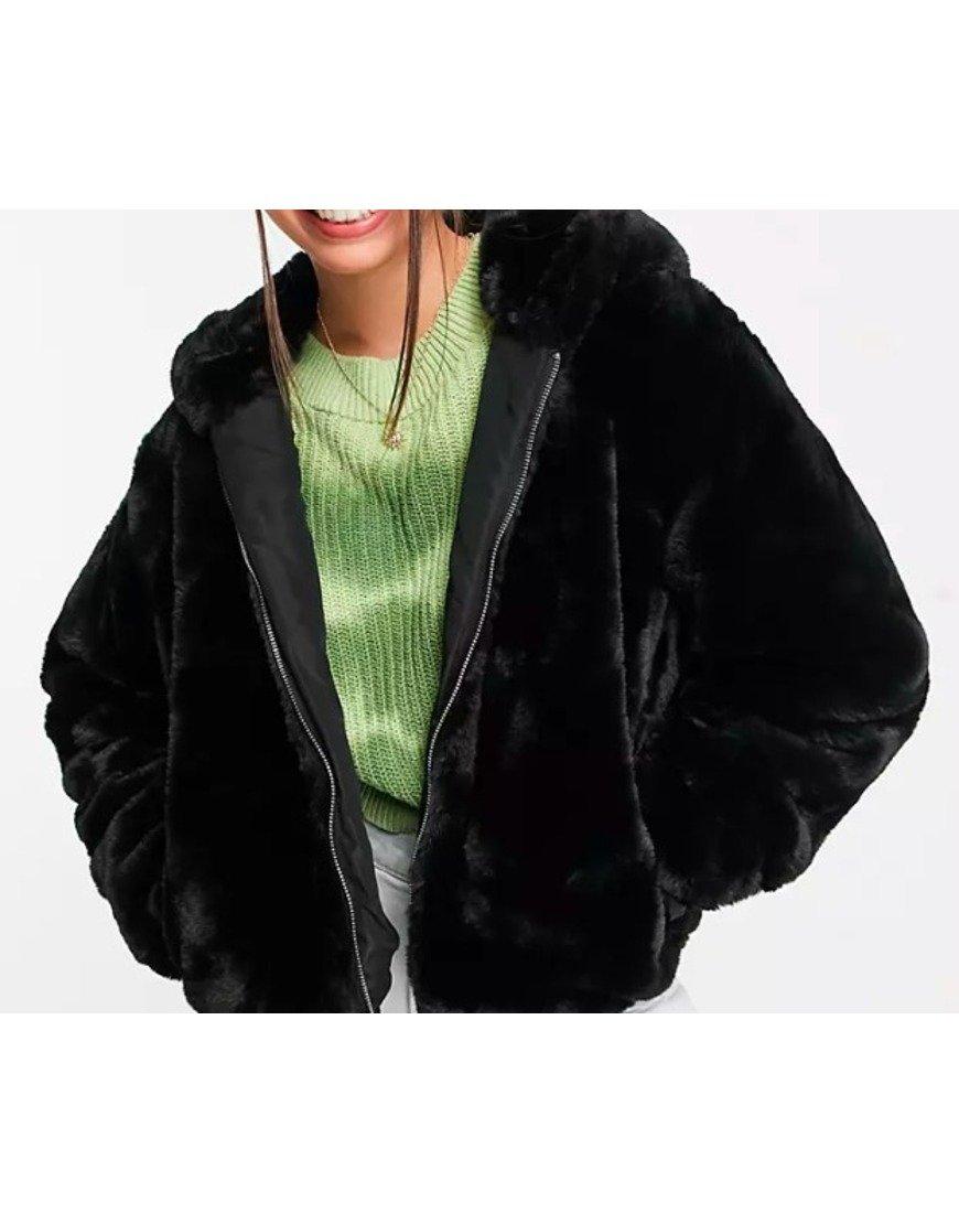 Sharleen Clarke Tv Series Supacell 2024 Rayxia Ojo Black Fur Hooded Jacket.