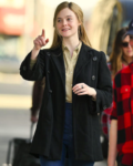 Sylvie Russo A Complete Unknown Elle Fanning Black Blazer Coat