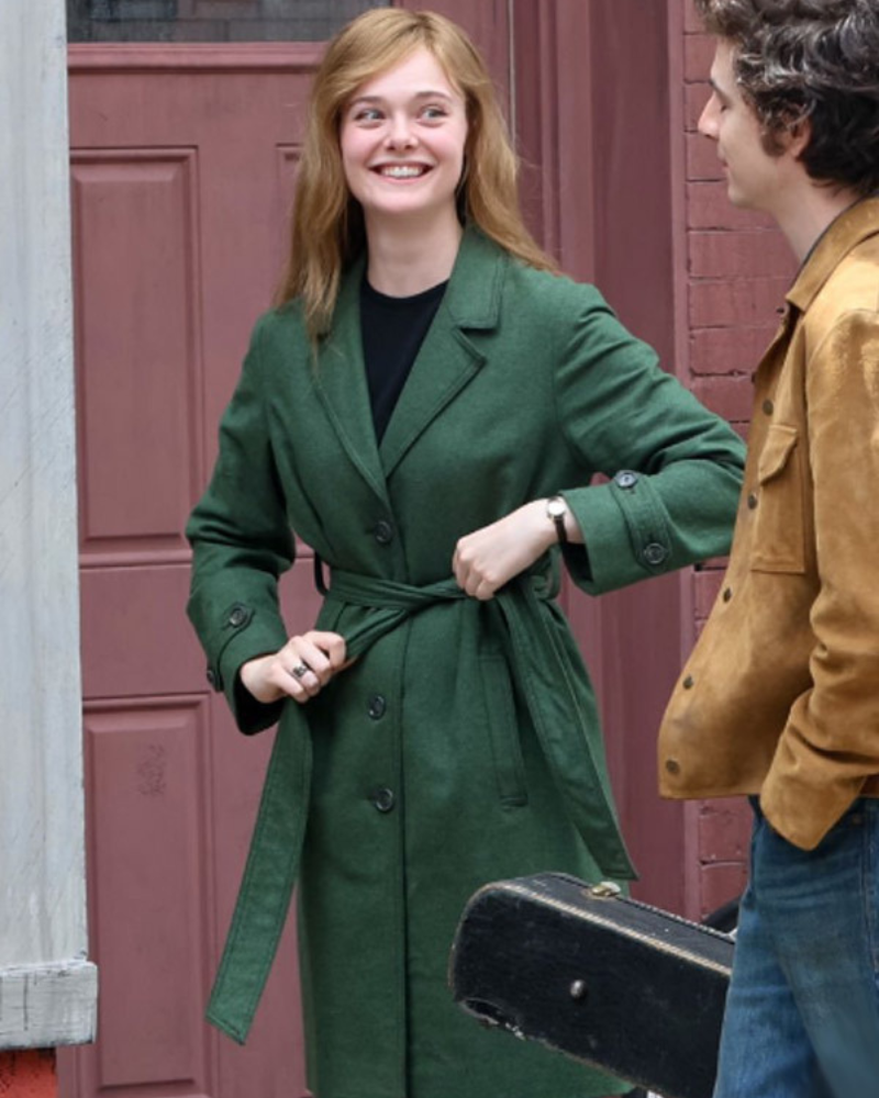 Sylvie Russo A Complete Unknown Green Wool Trench Coat