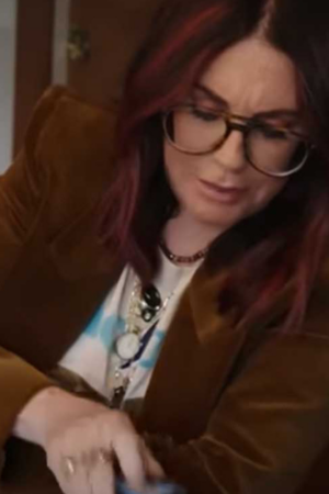 The Fabulous Four 2024 Megan Mullally Brown Blazer