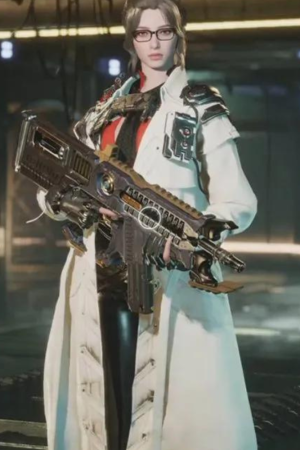 Video Game The First Descendant Gley White Trench Coat.
