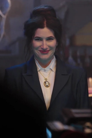 Agatha Harkness Agatha All Along 2024 Kathryn Hahn Black Long Coat