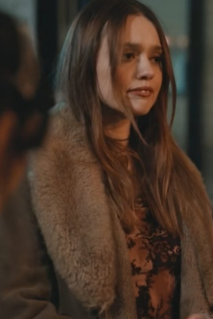 Aimee Lou Wood Daddy Issues 2024 Fur Collar Coat