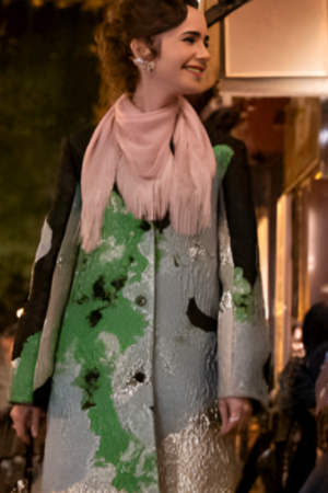 Emily In Paris Season 4 Lily Collins Jacquard Coat