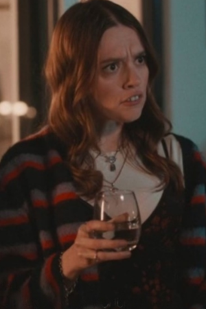 Gemma Tv Series Daddy Issues 2024 Aimee Lou Wood Striped Cardigan