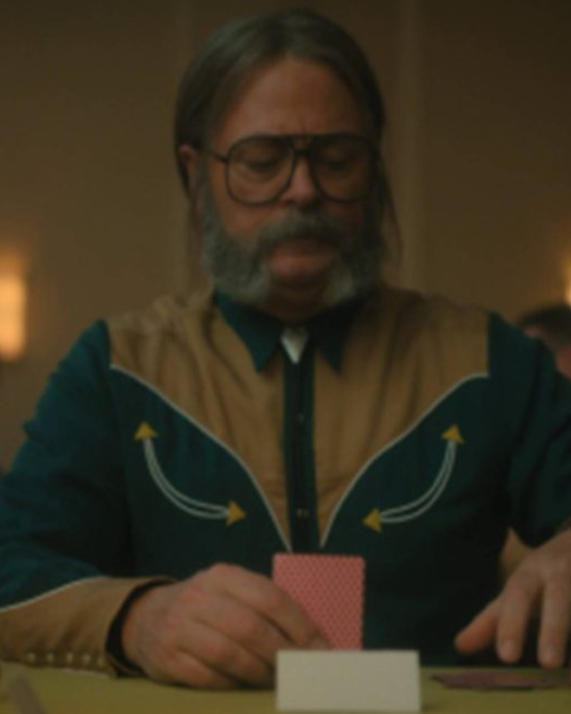 Gene Thibedeau The Umbrella Academy S04 Nick Offerman Green Western Shirt Gene Thibedeau The Umbrella Academy S04 Nick Offerman Green Western Shirt