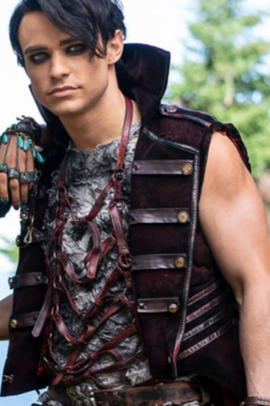Harry Hook Descendants 3 Thomas Doherty Brown Leather Sleevesless Tailcoat