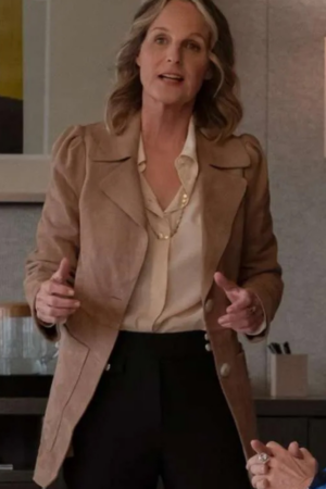 Helen Hunt Hacks Tv Series S03 Winnie Landell Suede Leather Coat