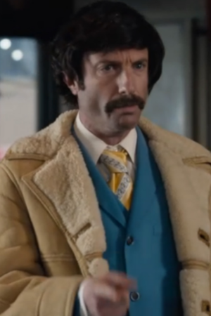 Jacob Tierney Shoresy Tv Series S01 Benny Brown Shearling Leather Coat.