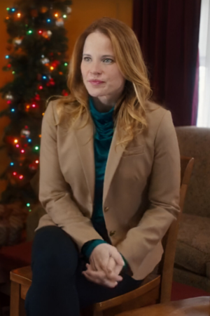 Joy Keogh a Very Vermont Christmas Katie Leclerc Brown Blazer Coat