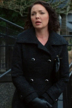 Katherine Heigl Firefly Lane Tully Hart Black Wool Coat