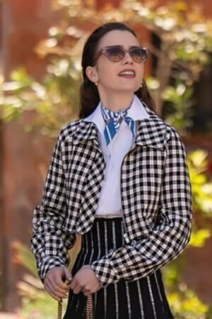 Lily-Collins-Emily-In-Paris-Season-4-Emily-Cooper-Plaid-Jacket-2024