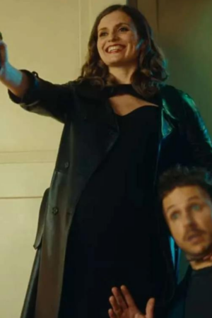 Marta Sroka Kleo 2024 Anja Black Leather Trench Coat