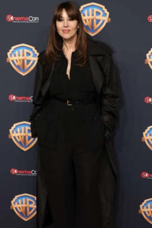 Monica Bellucci Beetlejuice Beetlejuice 2024 Delores Black Coat