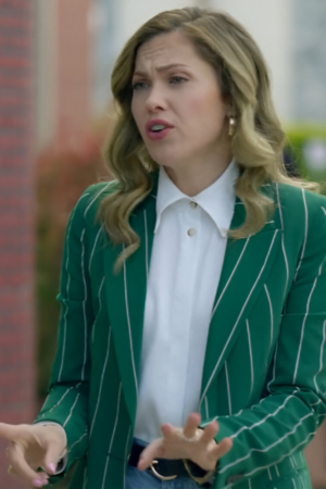 Nelly Knows Mysteries A Fatal Engagement Pascale Hutton Striped Green Blazer