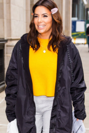 Only Murders In The Building Tv Series Eva Longoria Black ;Coat