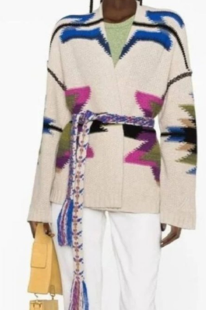 Ruth Negga Presumed Innocent 2024 Barbara Sabich Knit Cardigan.