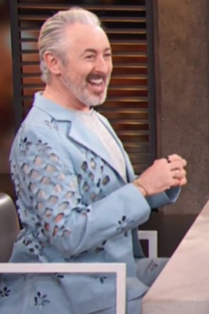 Tv Series Access Daily 2024 Alan Cumming Blue Cutout Suit