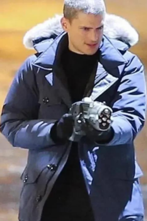 Wentworth Miller Tv-series The Flash Captain Cold Blue Fur Collar Coat