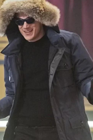 Wentworth Miller Tv-series The Flash Captain Cold Blue Fur Collar Hooded Coat