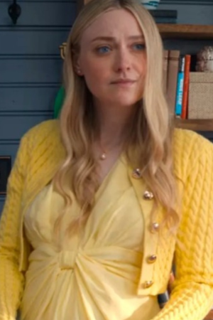 Abby Winbury Tv Series The Perfect Couple 2024 Dakota Fanning Yellow Cardigan