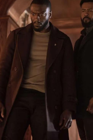 Aldis Hodge Cross 2024 Alex Cross Brown Coat