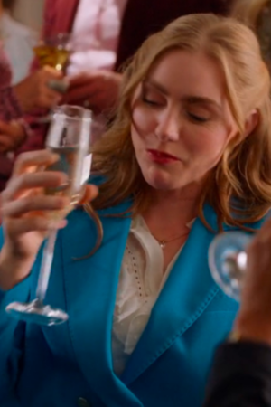 Ava Micallief Love On The Danube Royal Getaway 2024 Blue Blazer Coat