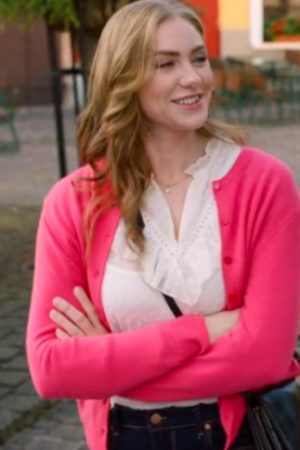 Ava Micallief Love On The Danube Royal Getaway 2024 Jessica Sipos Pink Cardigan