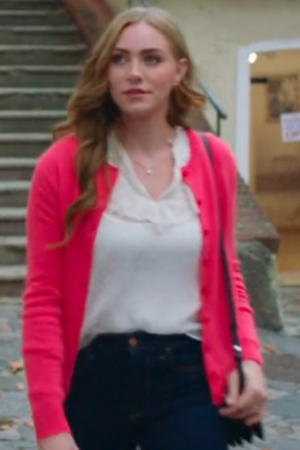 Ava Micallief Love On The Danube Royal Getaway 2024 Pink Cardigan