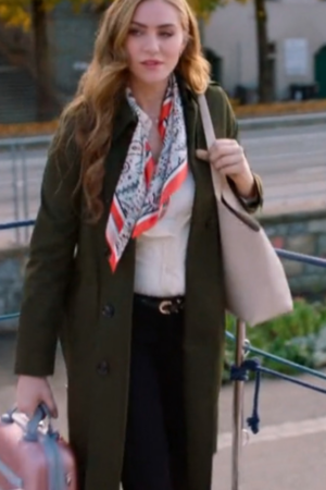 Ava Micallief Love On The Danube Royal Getaway Jessica Sipos Green Trench Coat