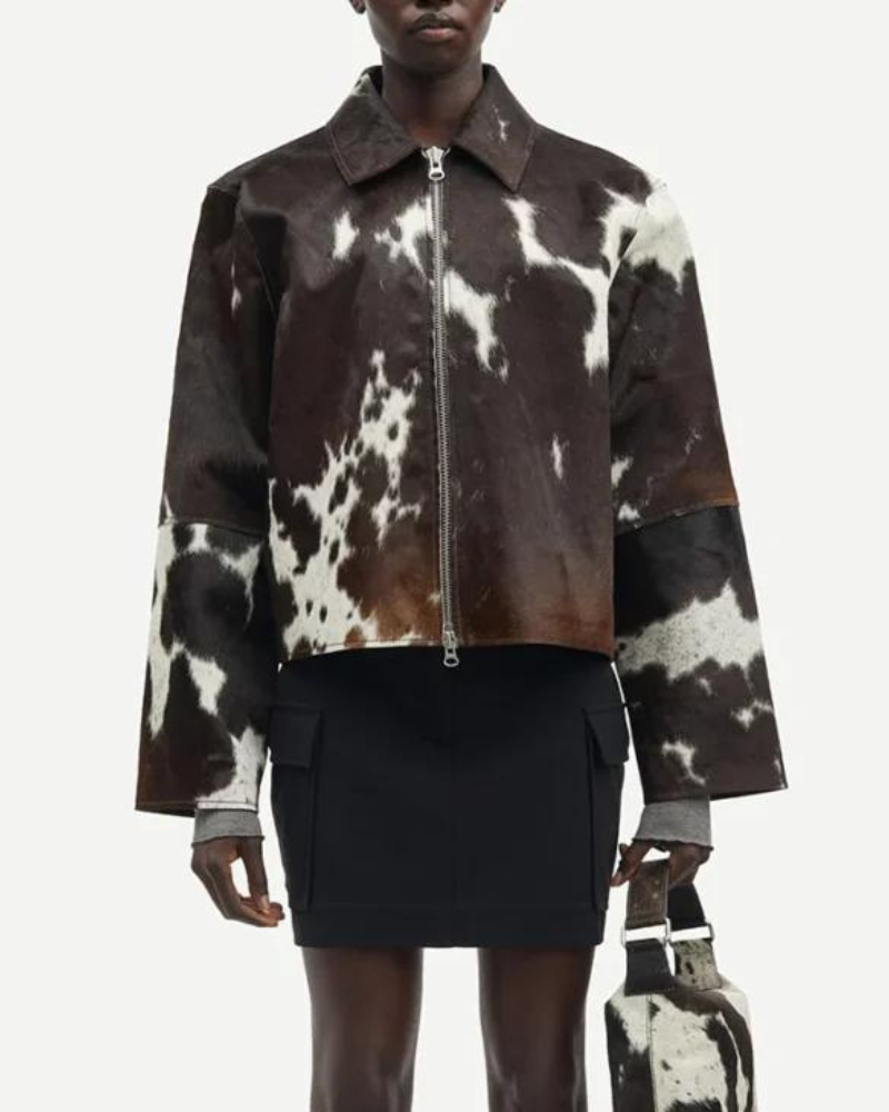 Buy Cowhide Fur Multicolor Leather Jacket Buy Cowhide Fur Multicolor Leather Jacket