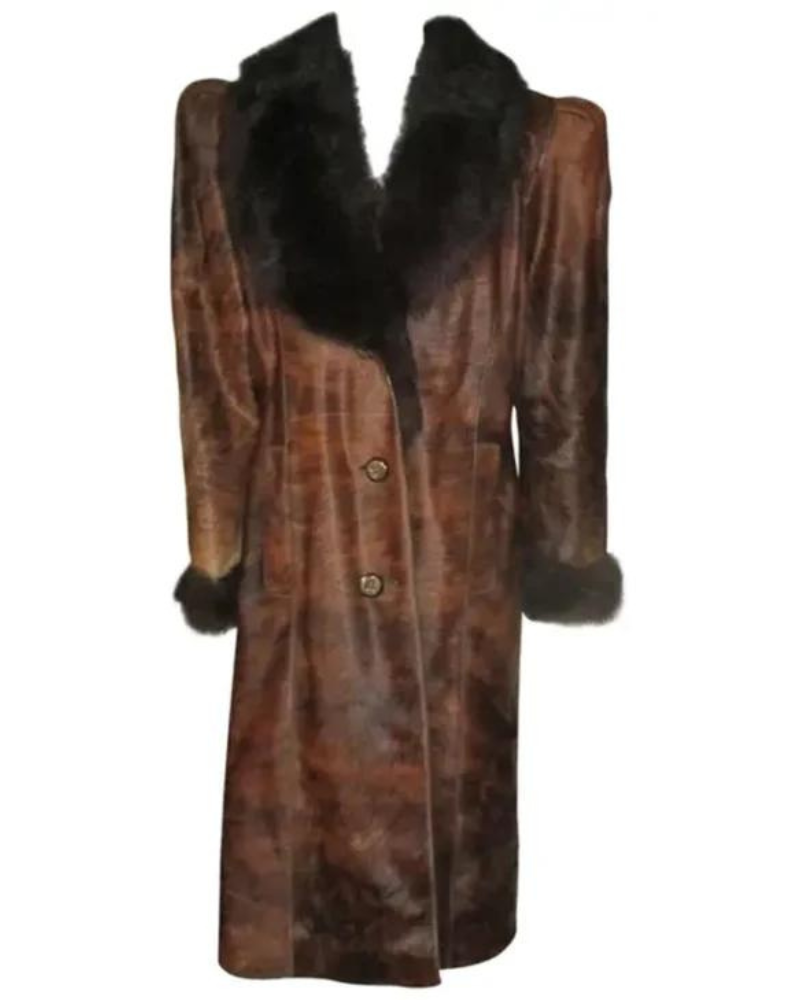 Buy Cowhide Unique Brown Leather Fur Leather Coat Buy Cowhide Unique Brown Leather Fur Leather Coat
